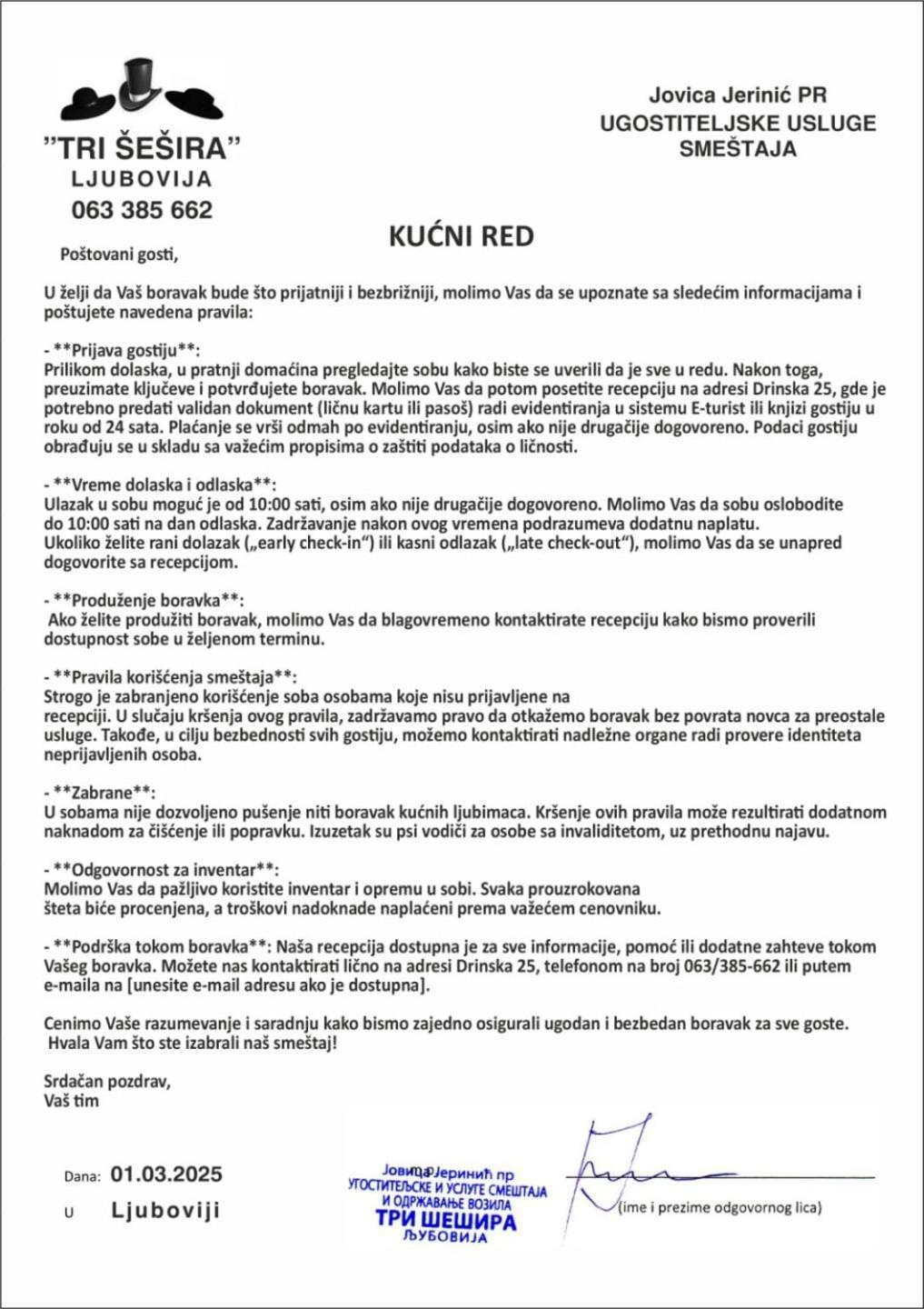 Tri Sesira Ljubovija Hotel Kültér fotó